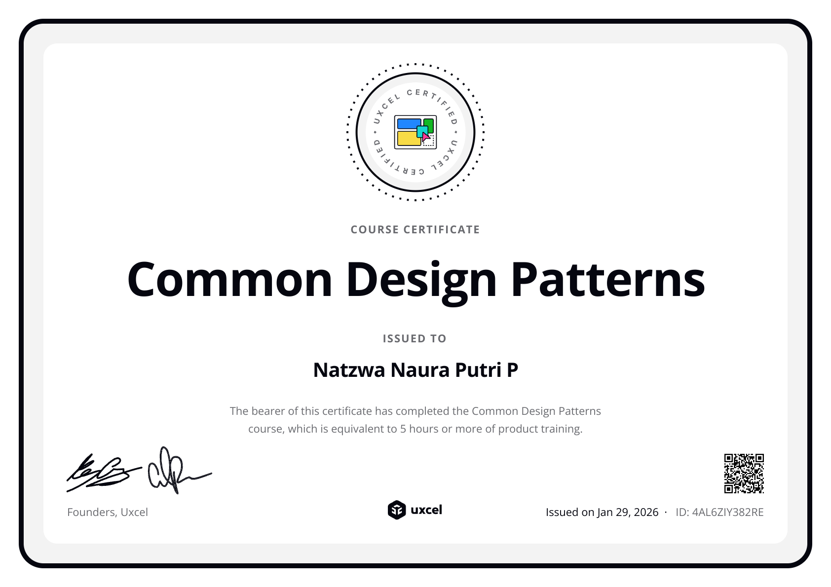 Natzwa Naura Putri P's certificate